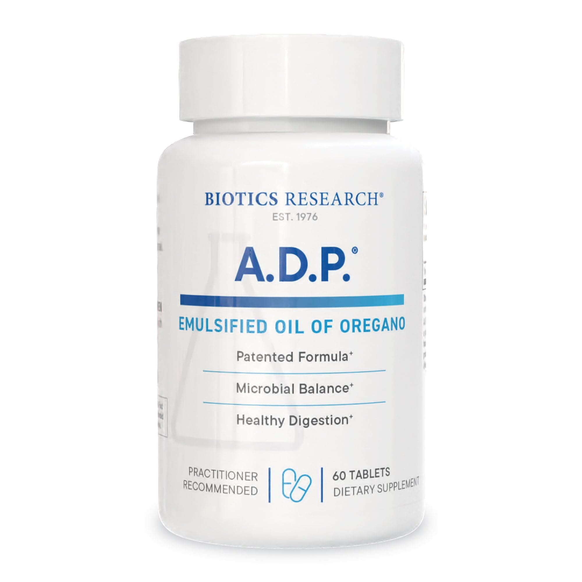 A.D.P. Emulsified Oil of Oregano Tablets for GI Health -Sustained Release for High Absorption Contains Carvacrol, Wild Oregano Oil 50mg/S - Patented Formula -Non GMO –60 Tablets
