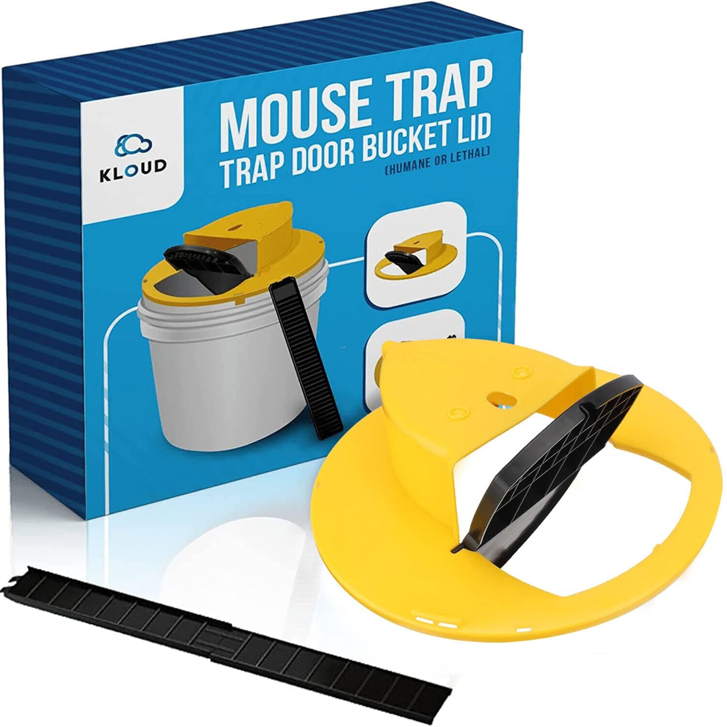 KLOUD 5 Gallon Bucket Mouse Trap - Flip and Slide, Automatic Reset, Reusable Rat Trap - Effective Bucket Mouse Trap Solution for Rodent Control, Ideal Mouse Trap Bucket for Infestation Issues