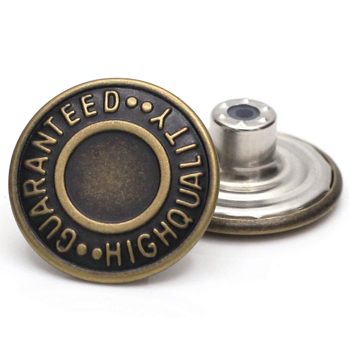 20mm GHQ Jeans Button Tack Jacket Buttons Metal Replacement Kit 12 Set (20mm)