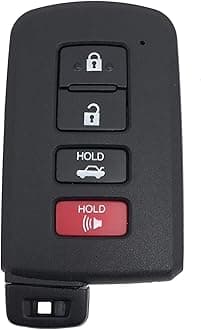 Smart Replacement Key Fob Cover Case Fit for 2019 2018 2017 Toyota Highlander Avalon Camry Corolla RAV4 Key Shell (Black)