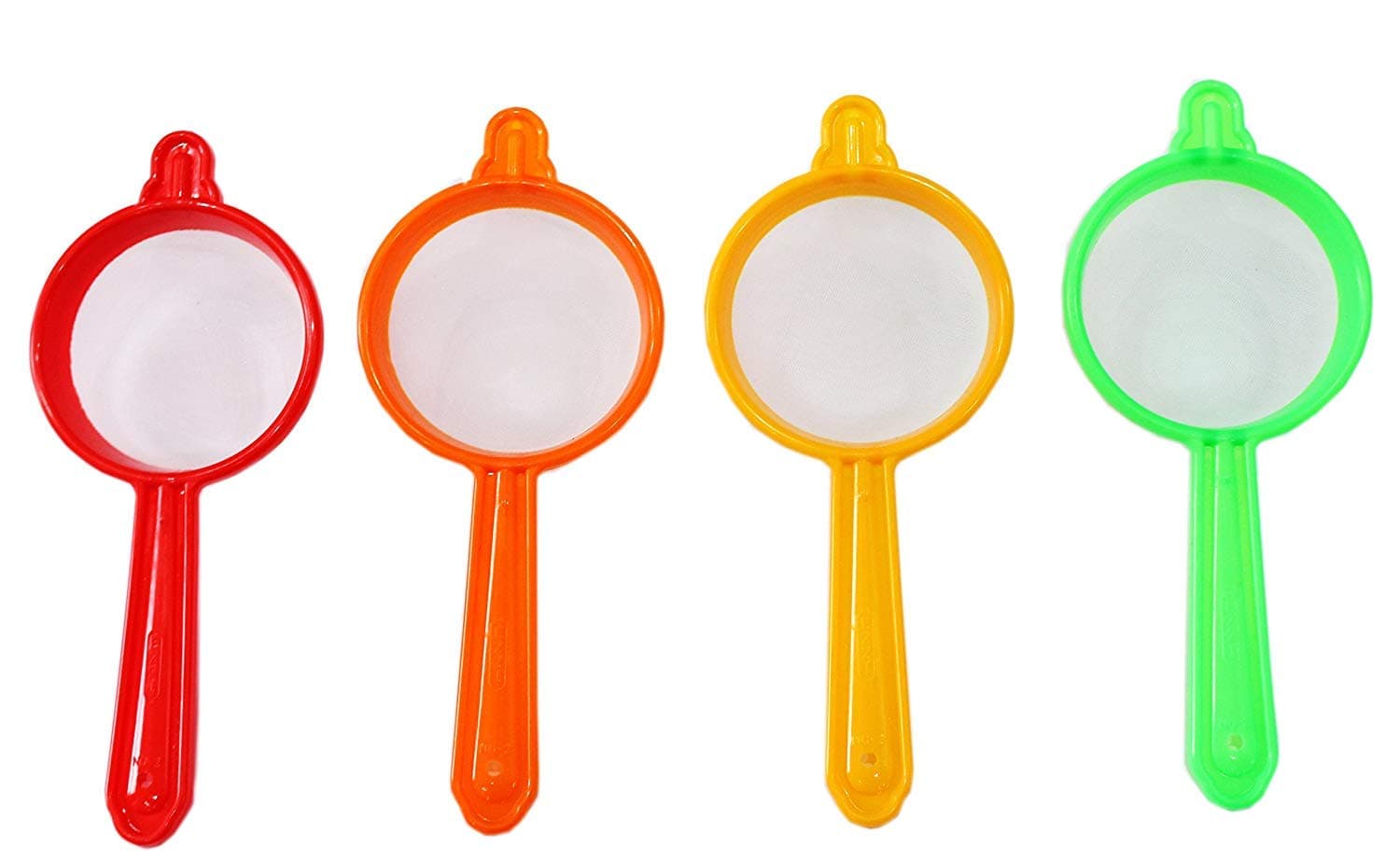 Plastic Tea and Coffee Strainers, Multicolour (Set of 4)