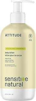 ATTITUDE Body Lotion for Sensitive Skin with Oat, EWG Verified, Dermatologically Tested, Vegan, Argan Oil, 16 Fl Oz