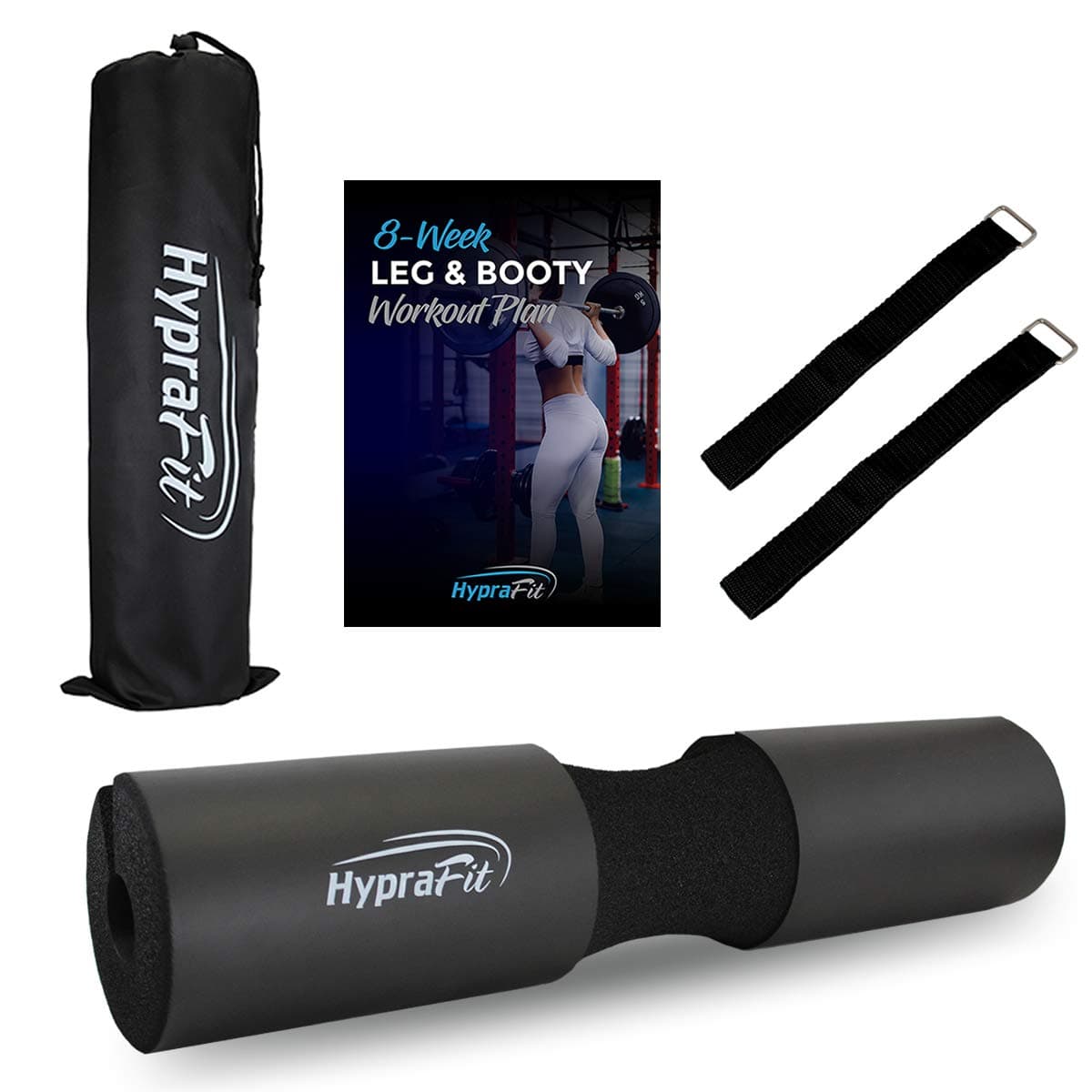 HypraFit Women’s Barbell Squat Pad with Workout Plan E-Book, Thick Neck & Shoulders Protective Sponge for Squats, Lunges, Hip Thrusts,Fits Olympic Bars