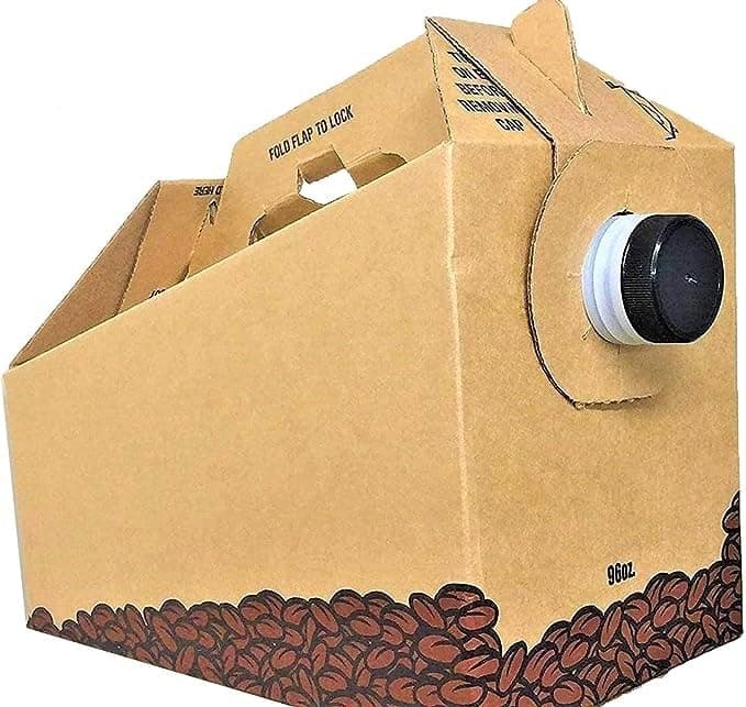 Decony MADE IN USA- 5 Pc. Hot Cold Bulk Beverage Server Carafe Coffee to Go Container- 96 Oz. Disposable Coffee Box- Insulated to go Coffee Container