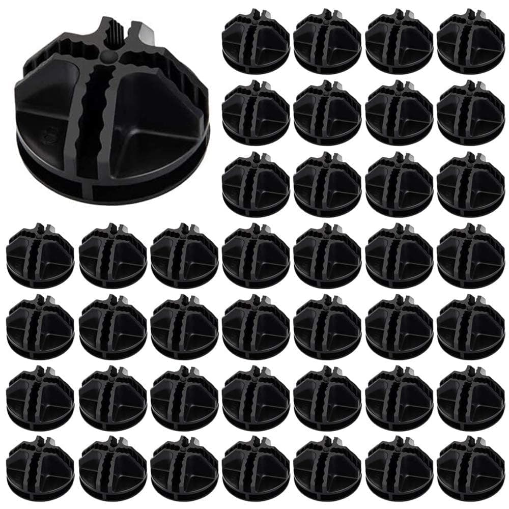 40Pcs Wire Cube Connectors Black Plastic Grid Cube Modular Storage Cube Connectors C&C Grid Connectors Interlocking Connector for Modular Closet Storage Organizer & DIY Wire Cube Storage Unit