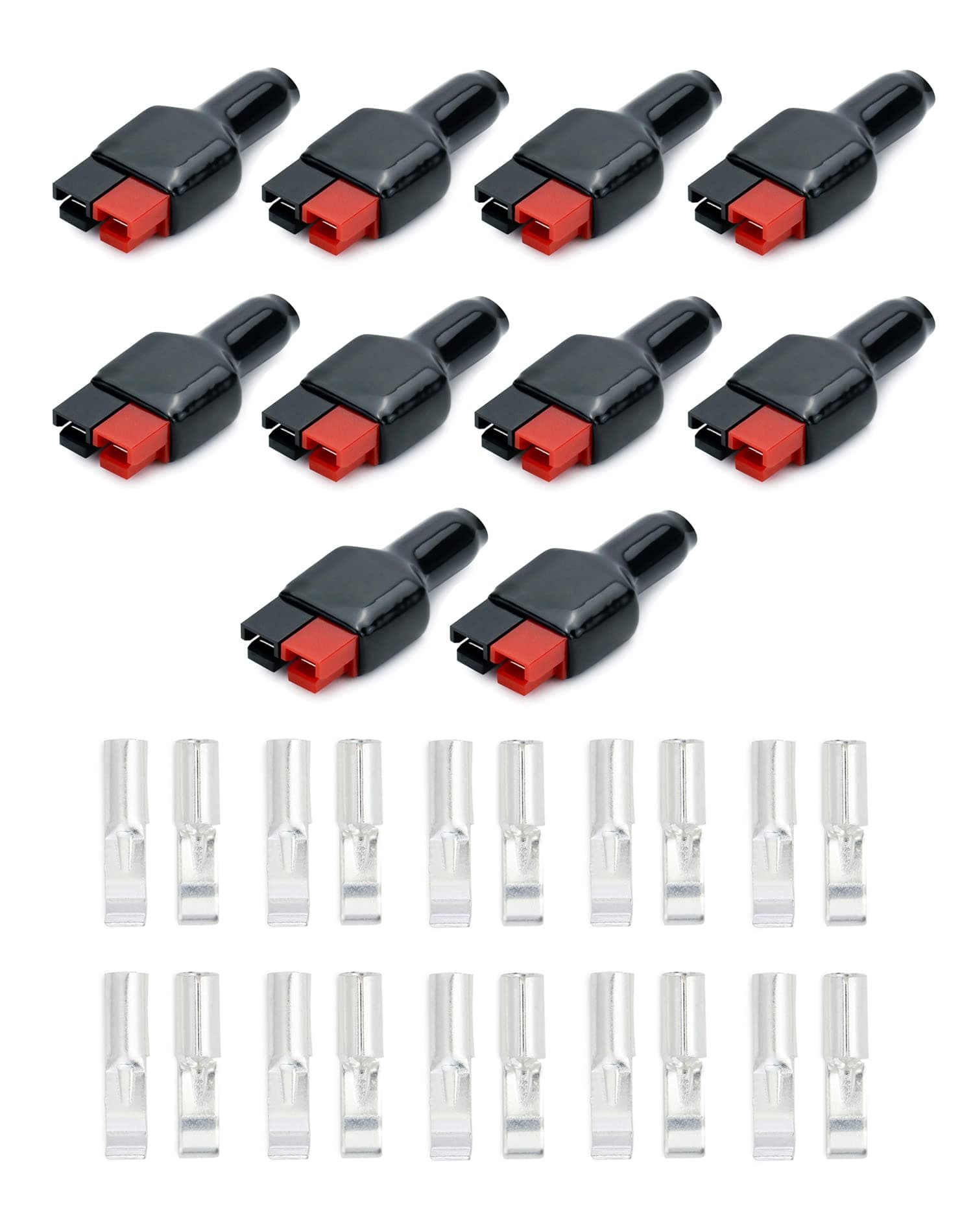 QWORK30A Battery Quick Coupling Plug Power Pole Connector (10 Pairs Red + Black)
