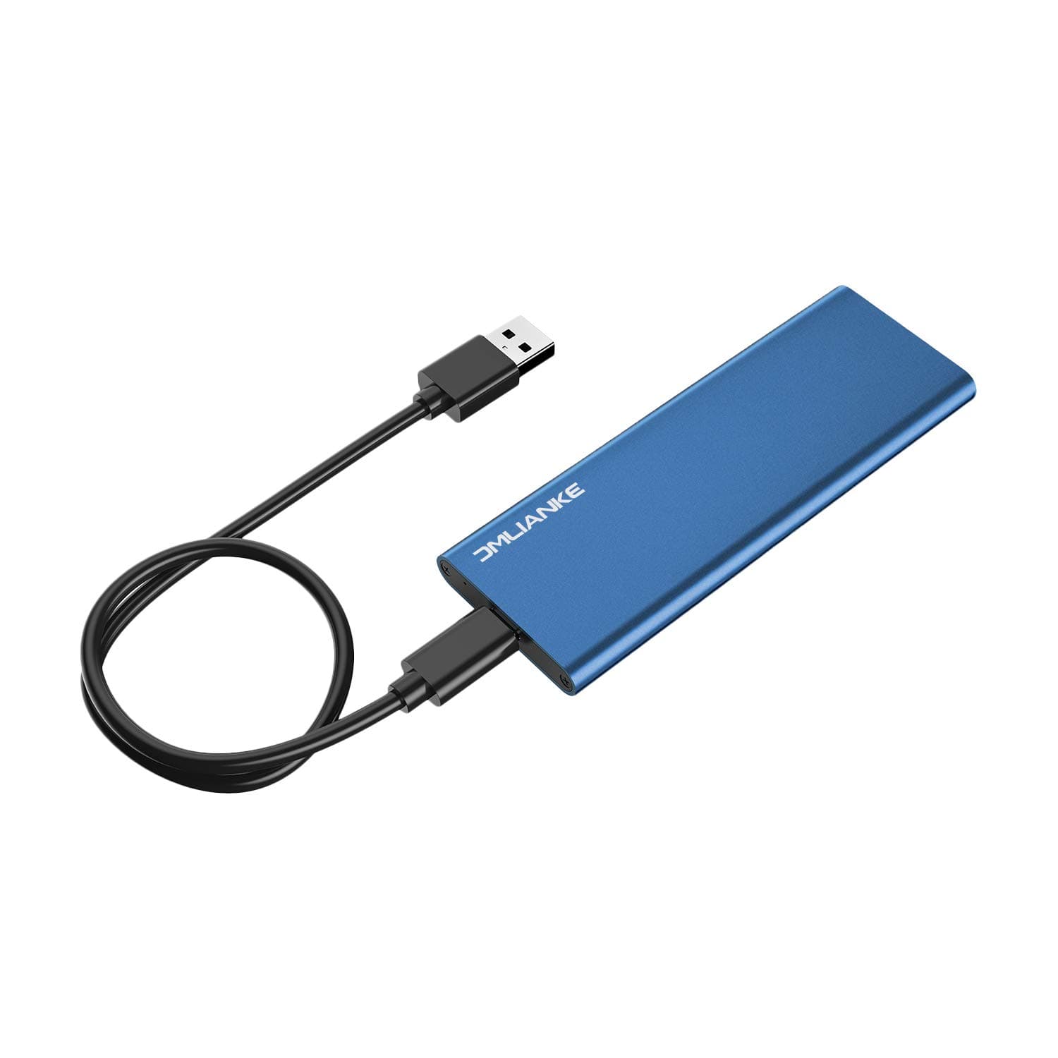 M.2 to USB Enclosure Type-C M.2 SSD Enclosure m.2 Case sata m.2 Enclosure (Doesn't Support NVME SSD) (Blue)