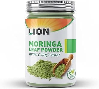 Lion Moringa Leaf Powder 100g (Pack of 3) – Pure Drumstick Leaf Superfood, Rich in Antioxidants, Vitamins & Minerals, Natural Immunity Booster, Energy & Metabolism Support