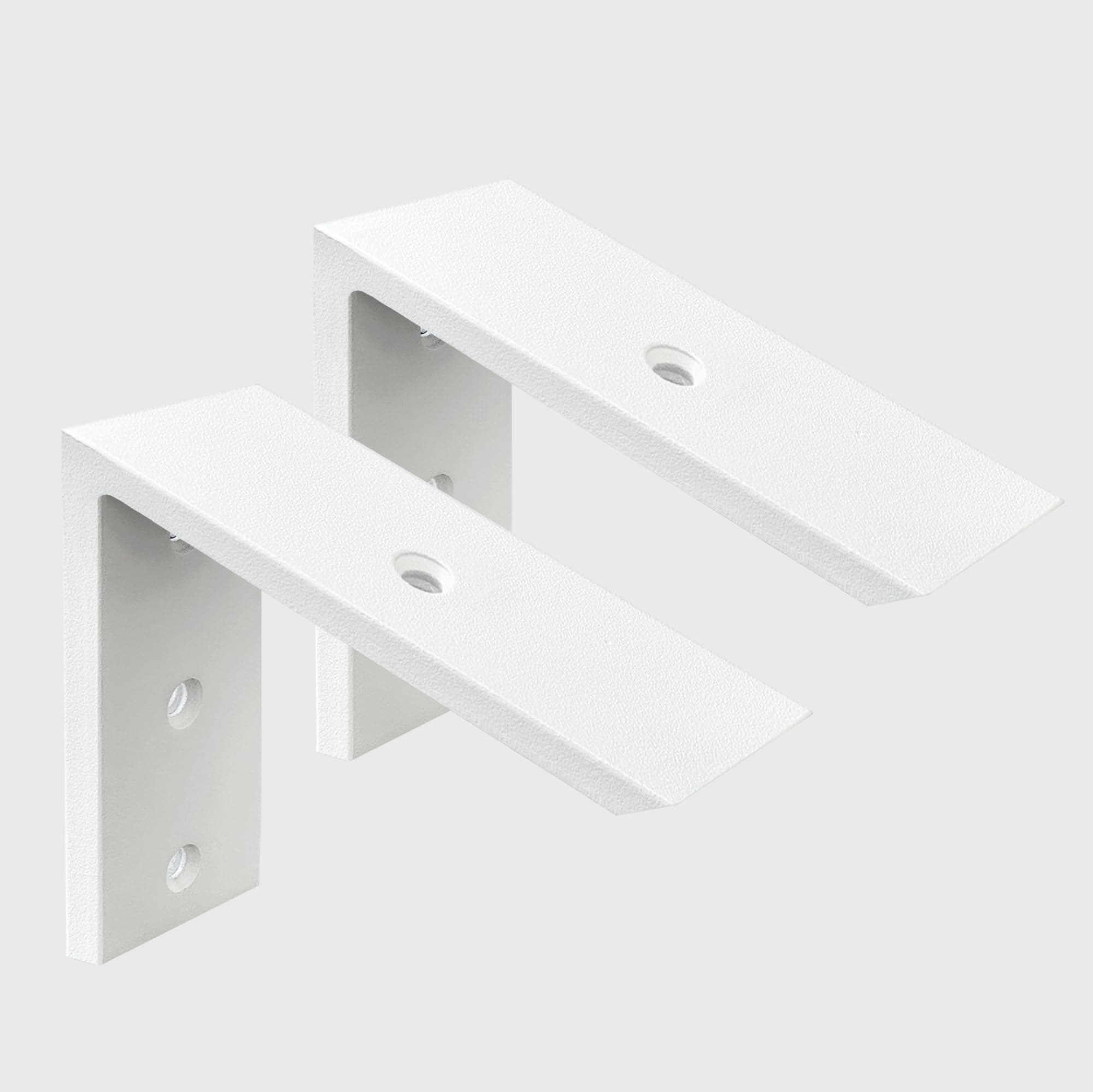 WINKER Countertop Support Bracket 2 Pack White 3/8" Thick Heavy Duty Countertop Hidden Bracket 6" x 6" x 2 1/2" L Bracket Metal Corbels for Quartz/Granite/Wood/Concret/ Laminate Countertops
