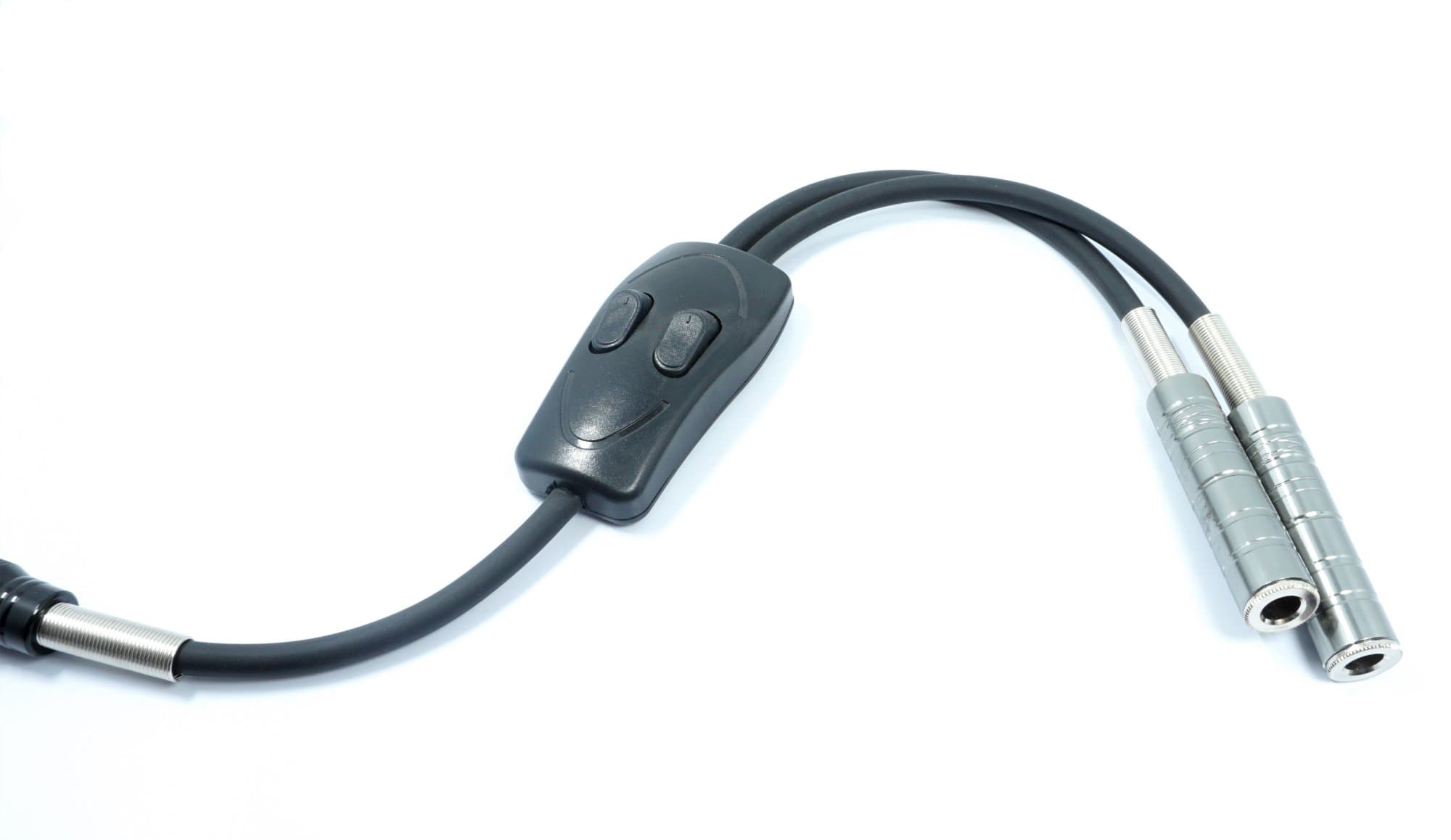 Tattoo Switch Box Switch Line Dual Connection Clip Cord Controller For Tattoo Power Supply Who Use 2 Tattoo machines (Black)