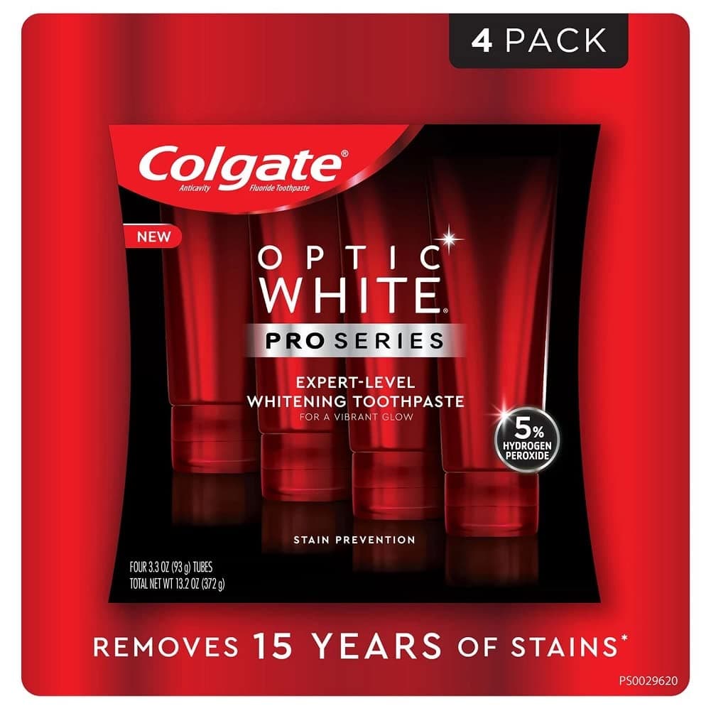 Optic White Toothpaste Pro Series Stain Prevention 3.3 Ounce (Pack of 4)