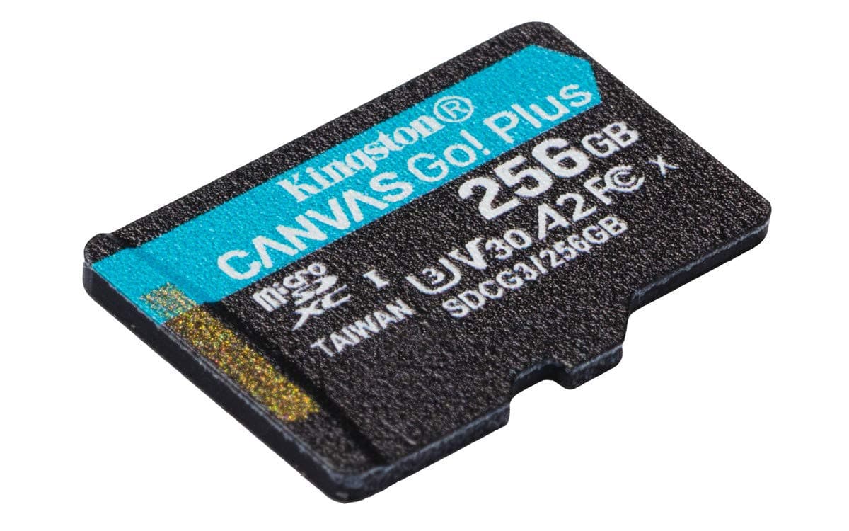 Kingston Canvas Go! Plus microSD memory card Class 10, UHS-I 256GB microSDXC 170R A2 U3 V30 Card + ADP
