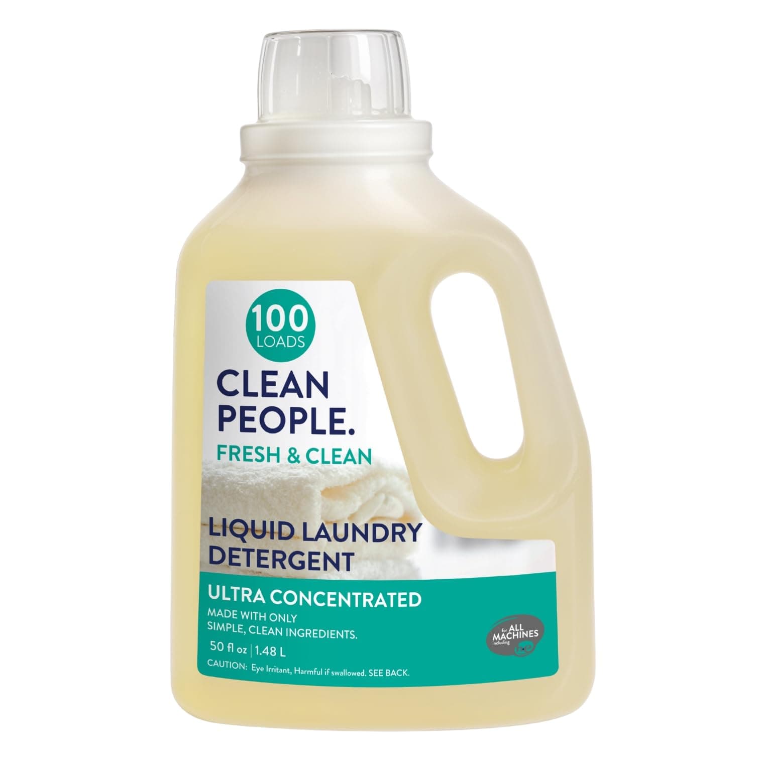Liquid Laundry Detergent - Recyclable Packaging, Stain Fighting - Ultra Concentrated, Laundry Soap - Fresh Scent, 50 fl oz