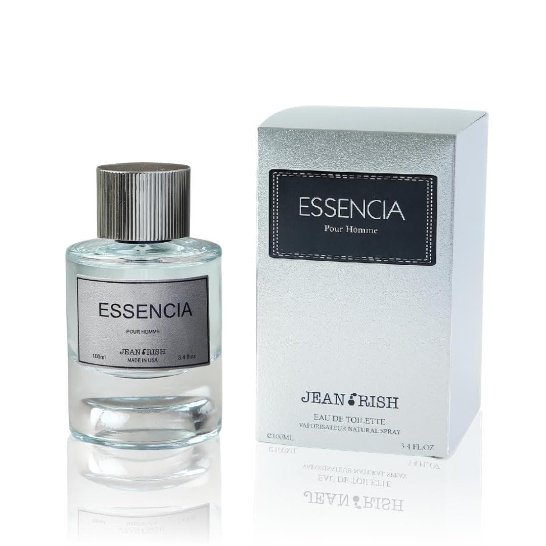 Jean Rish Essencia Perfume for Men Eau De Parfum, Long-Lasting Luxury Fragrance, Made In USA - Mint, Lemon, Bergamot, Vanilla, Cedar, Amber, Musk Scent - 100ml / 3.4 oz