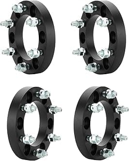 4pcs 6x5.5 Wheel Spacers M12x1.5 Thread Pitch 108mm Bore for 2004-2014 Chevrolet Colorado, 2003-2024 Toyota 4Runner, 2007-2014 FJ Cruiser, 1" (25mm) Thickness 6x139.7mm Adapters, Not Hubcentric