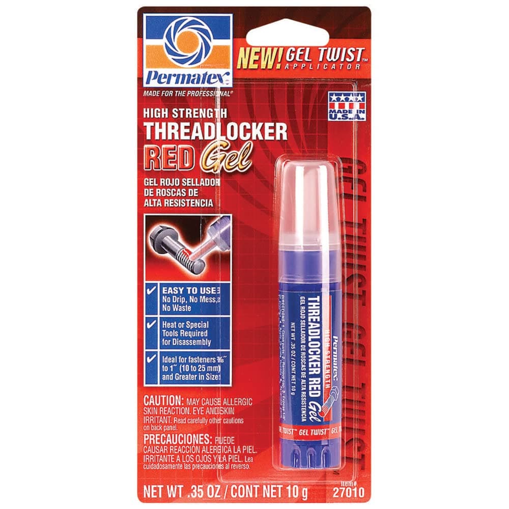27010 High Strength Threadlocker Red Gel Twist, 10 g