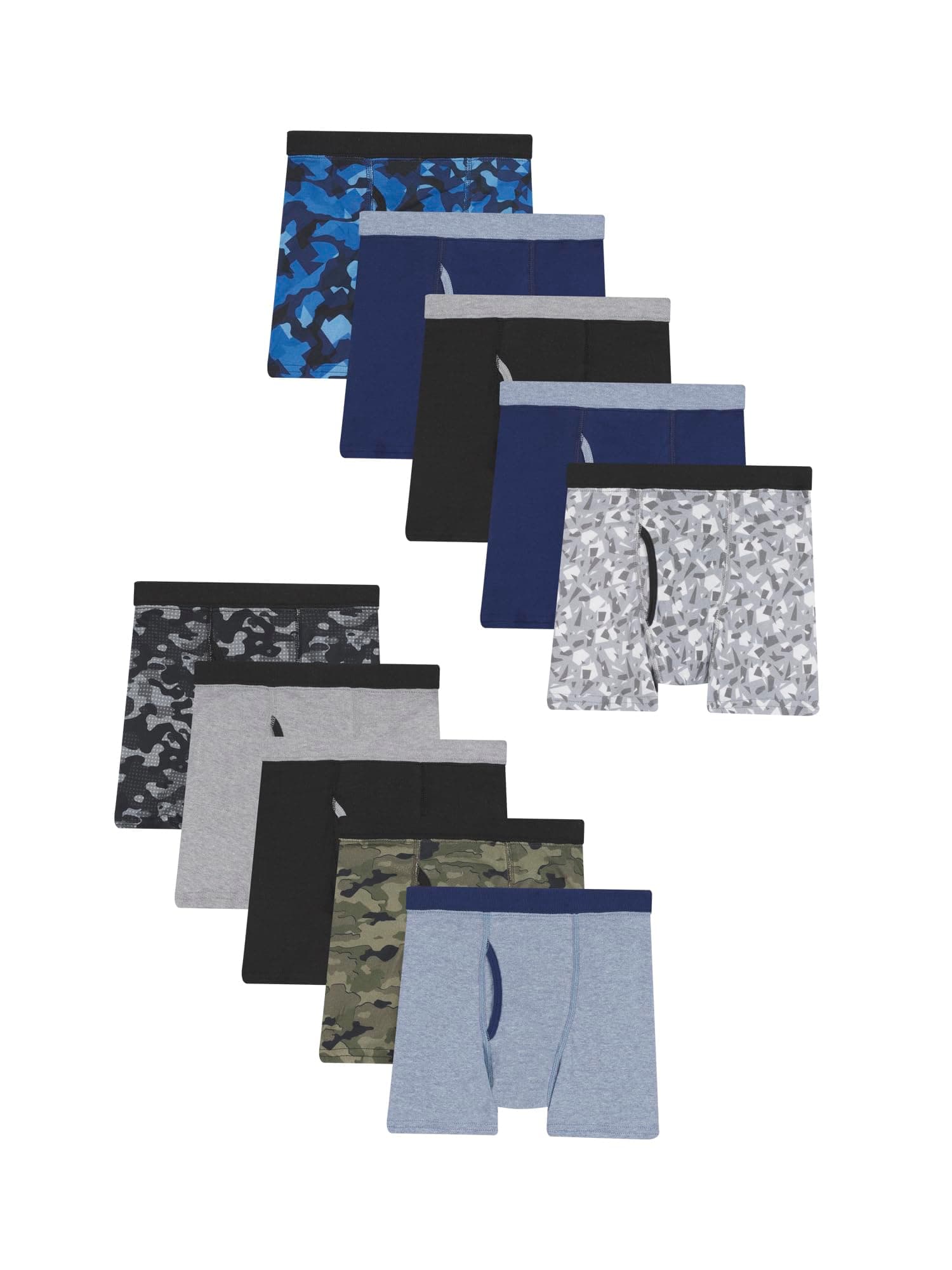 Hanes Boys' Boxer Brief, Assorted Prints & Solids