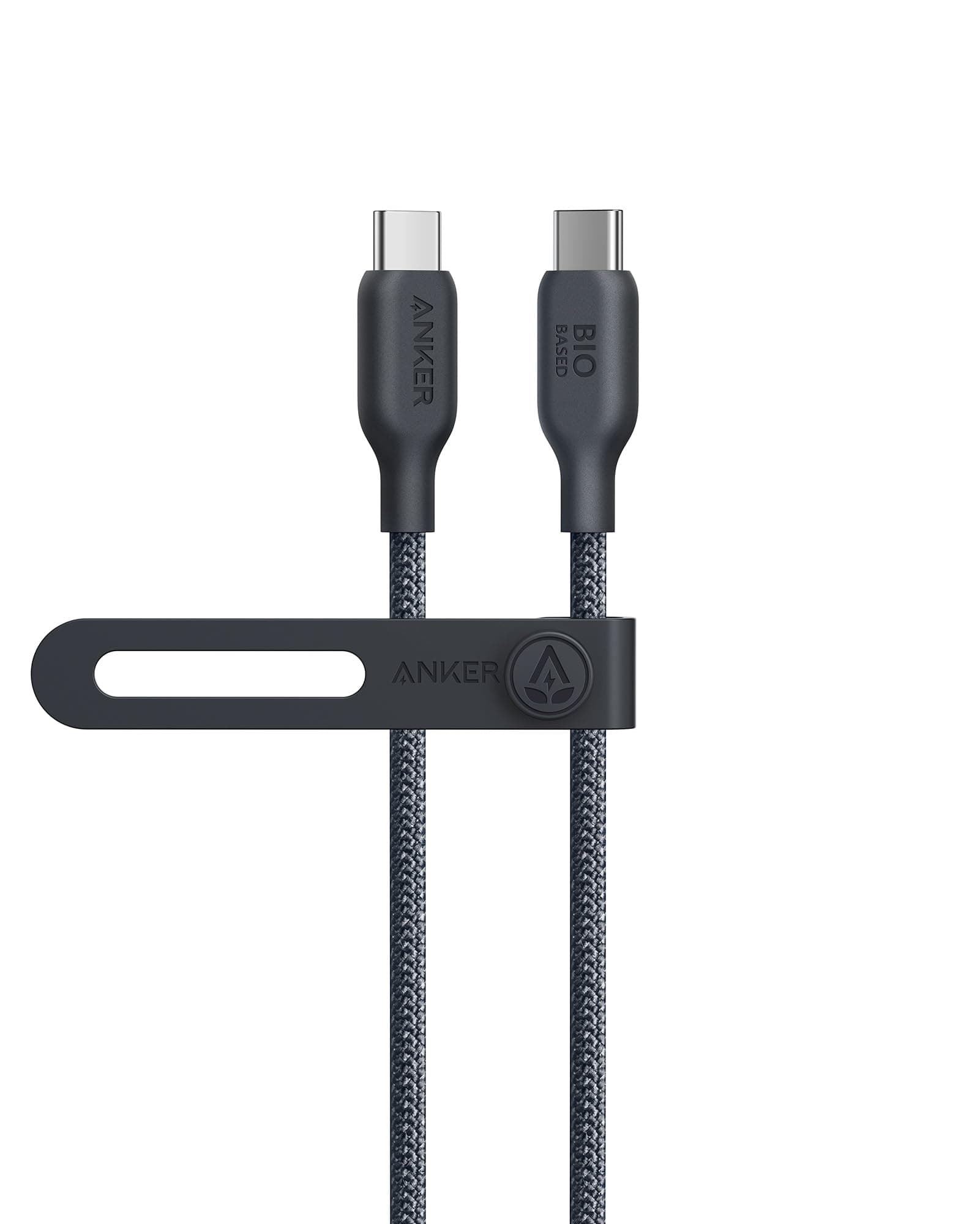 Anker USB C Cable, 240W BioBraided Type C Fast Charging Cord for iPhone 16/16 Pro, MacBook Pro 2020, iPad Pro and More (USB 2.0, 3ft, Phantom Black)
