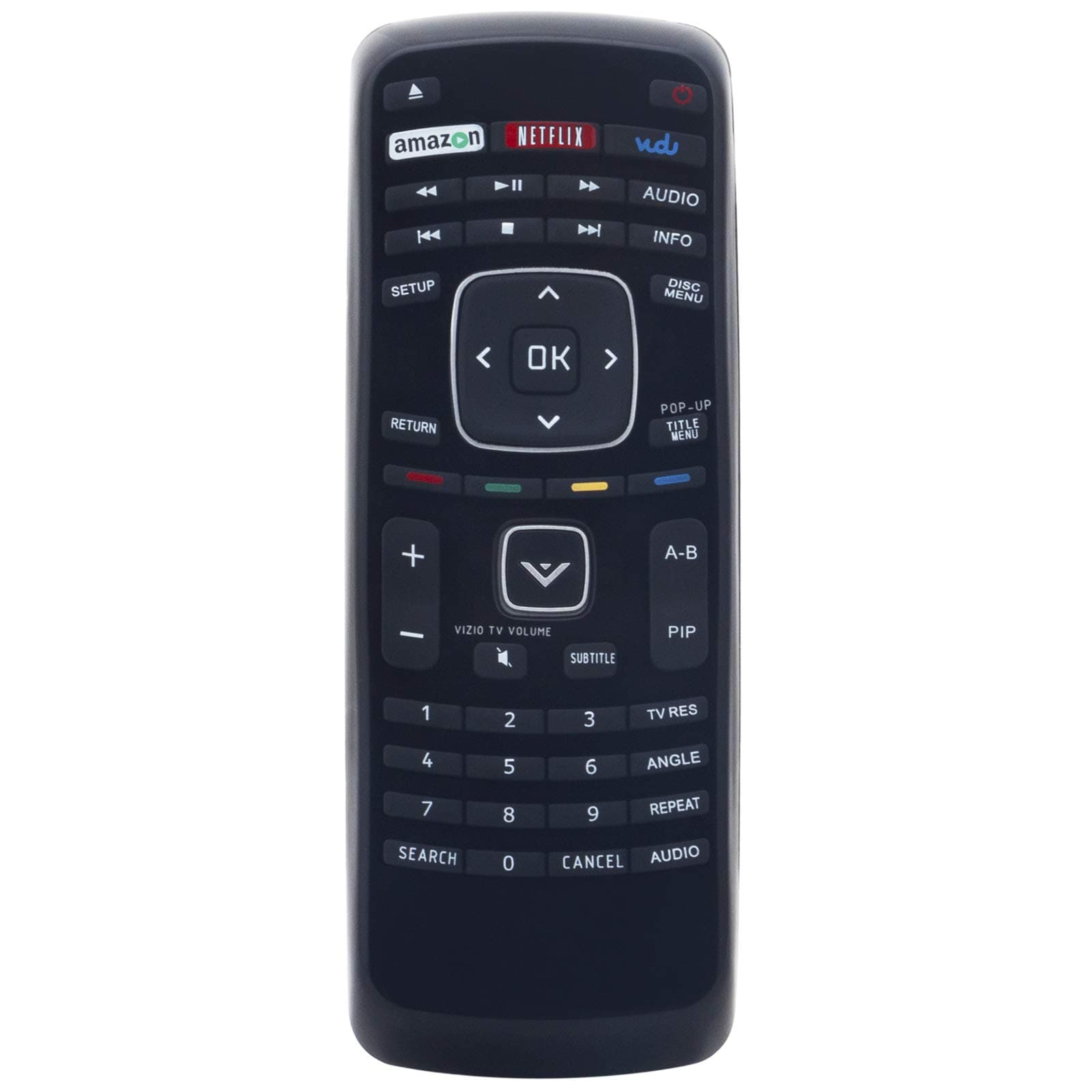 ALLIMITY New XRB100 Replacement Remote Control fit for VIZIO 3D Blu-ray DVD Player VBR133 VBR134 VBR135 VBR140 with Amazon Netflix Vudu Shortcut App Keys