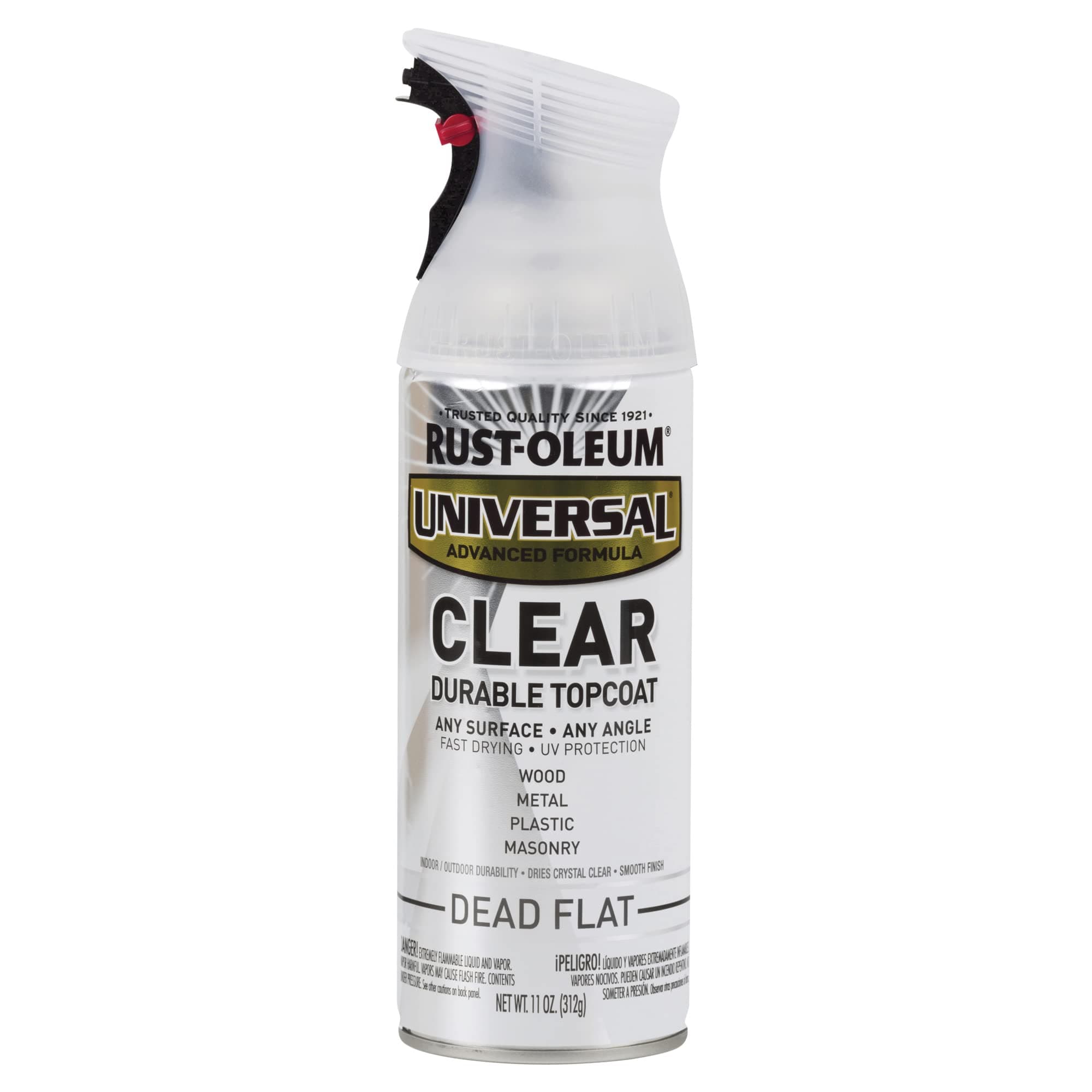 Clear 302151 Universal All Surface Spray Paint 11 Oz, Dead Flat
