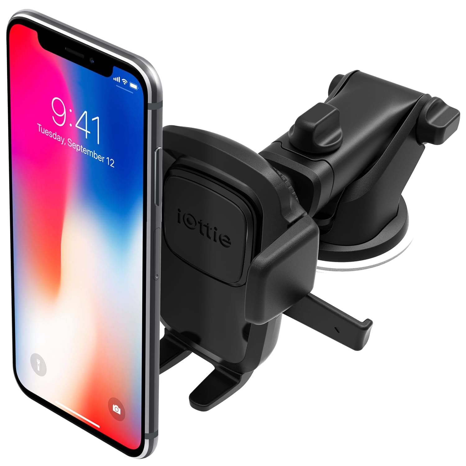 Easy One Touch Classic Dash & Windshield Universal Car Mount Phone Holder Desk Stand for iPhone, Samsung, LG, Moto and other Smartphones