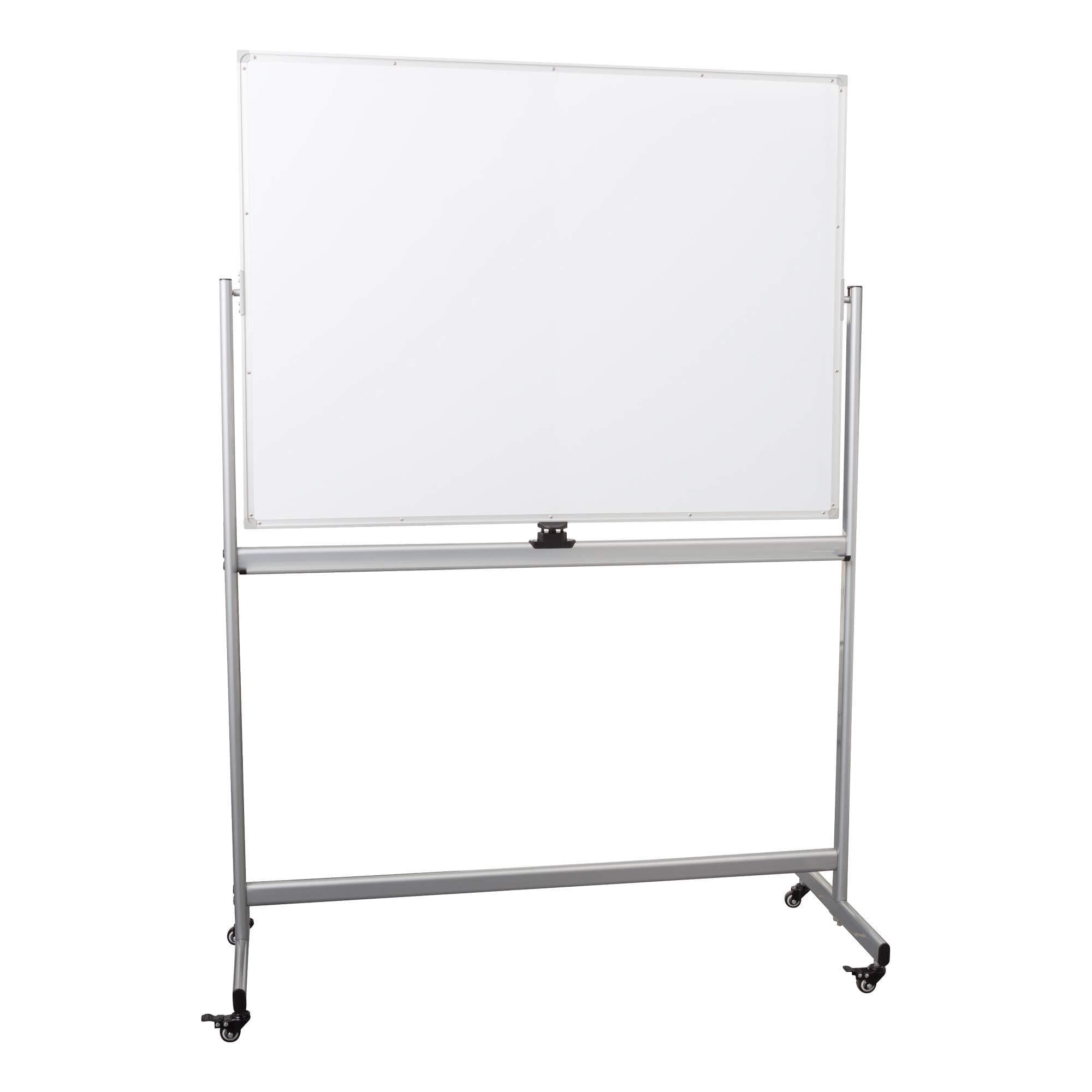 LearnitureDouble-Sided Mobile Magnetic Marker Board, 4' W x 3' H, White, LNT-RCE-3048-PK-SO