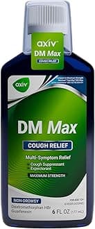 DM Max Liquid Cough & Cold Medicine for Adults, Cold and Flu Medicine for Excess Mucus Relief, 6 fl oz