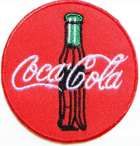 1.75" Mini Enjoy Coca Cola Coke Soft Drink Logo Jacket T-shirt Patch Sew Iron on Embroidered Sign Badge Costume Clothing