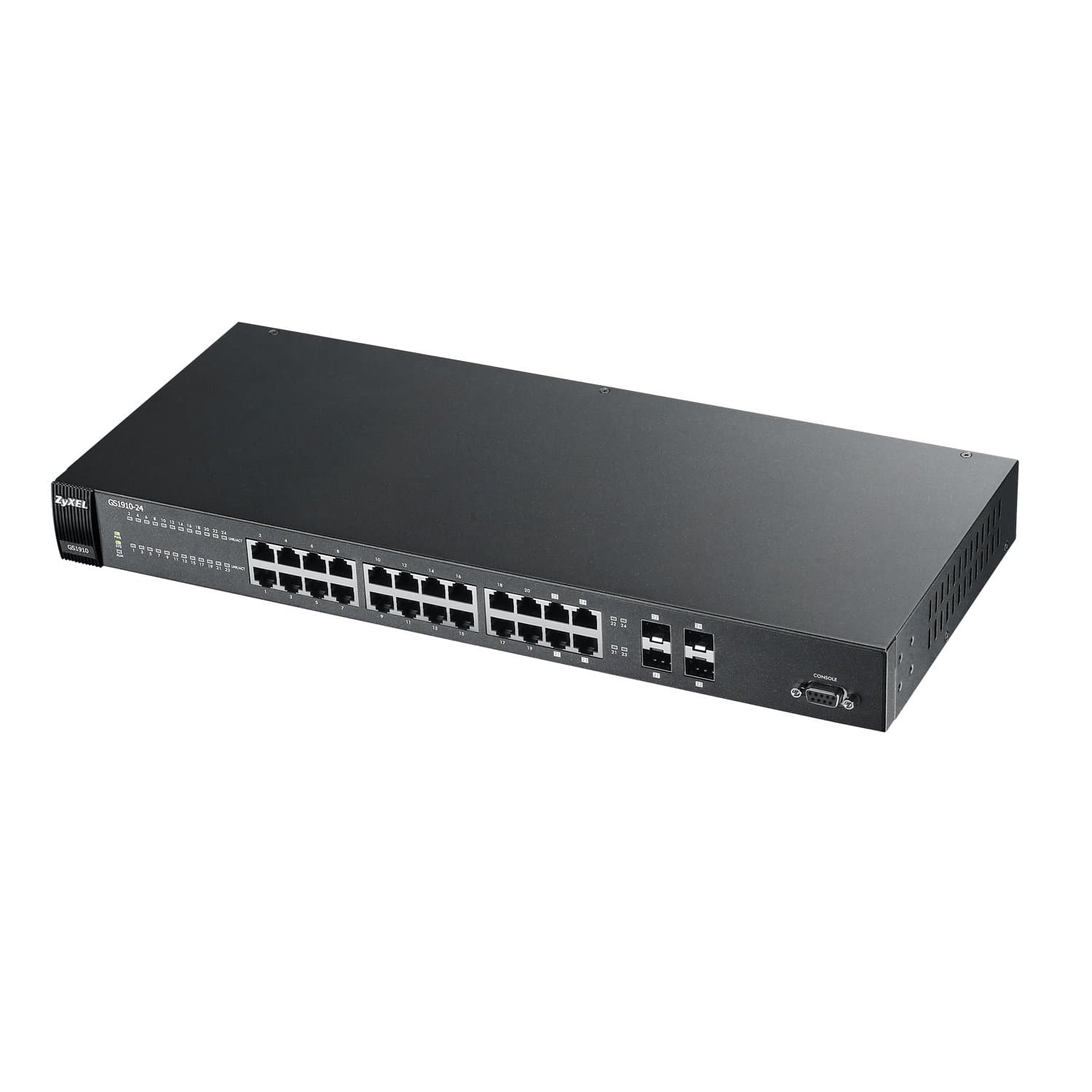 ZyXEL 24-Port GbE Web Smart Managed Switch Fanless Design (GS1910-24)