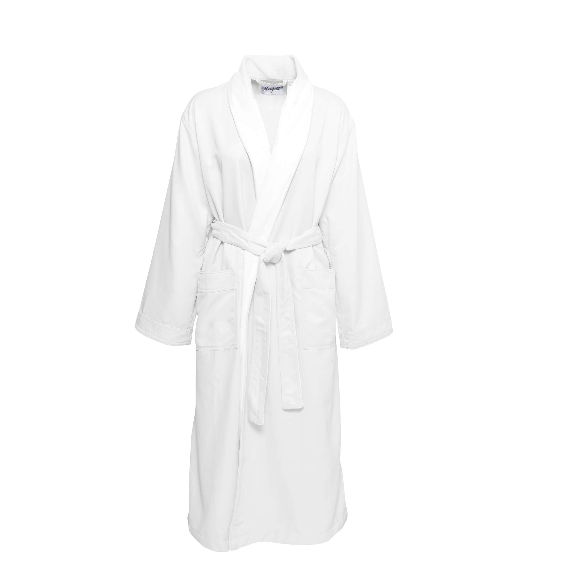 Mansfield, Unisex Microfiber Terry Lined Shawl Collar Spa Bath Robe