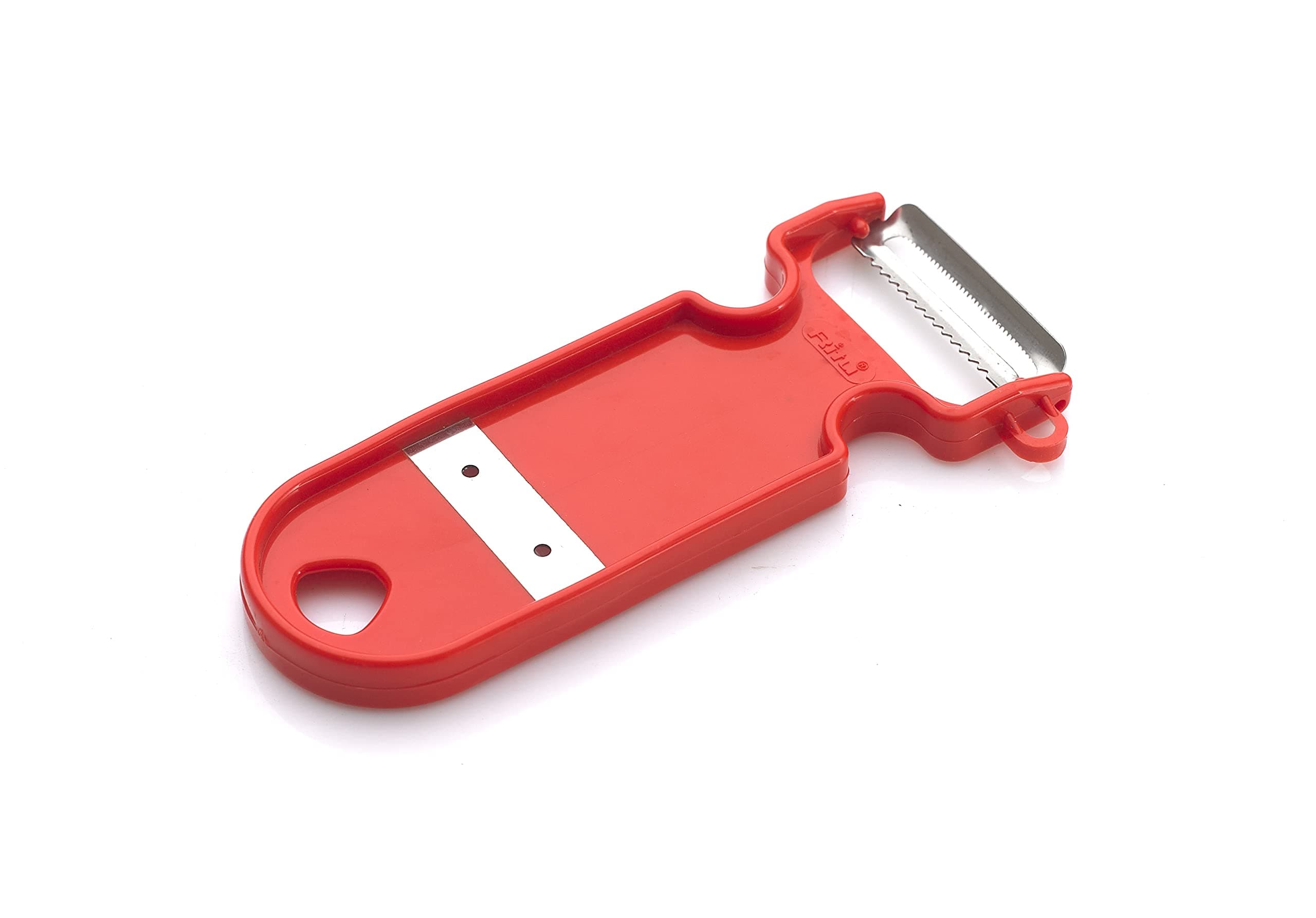 RITU Plastic Laser Blade 2-in-1 Movable Peeler Kitchen Tool | Sharp Dual Blades for Effortless Peeling of Vegetables & Fruits | Ergonomic,Compact, and Easy-to-Use Design |Perfect for Home| Multicolor