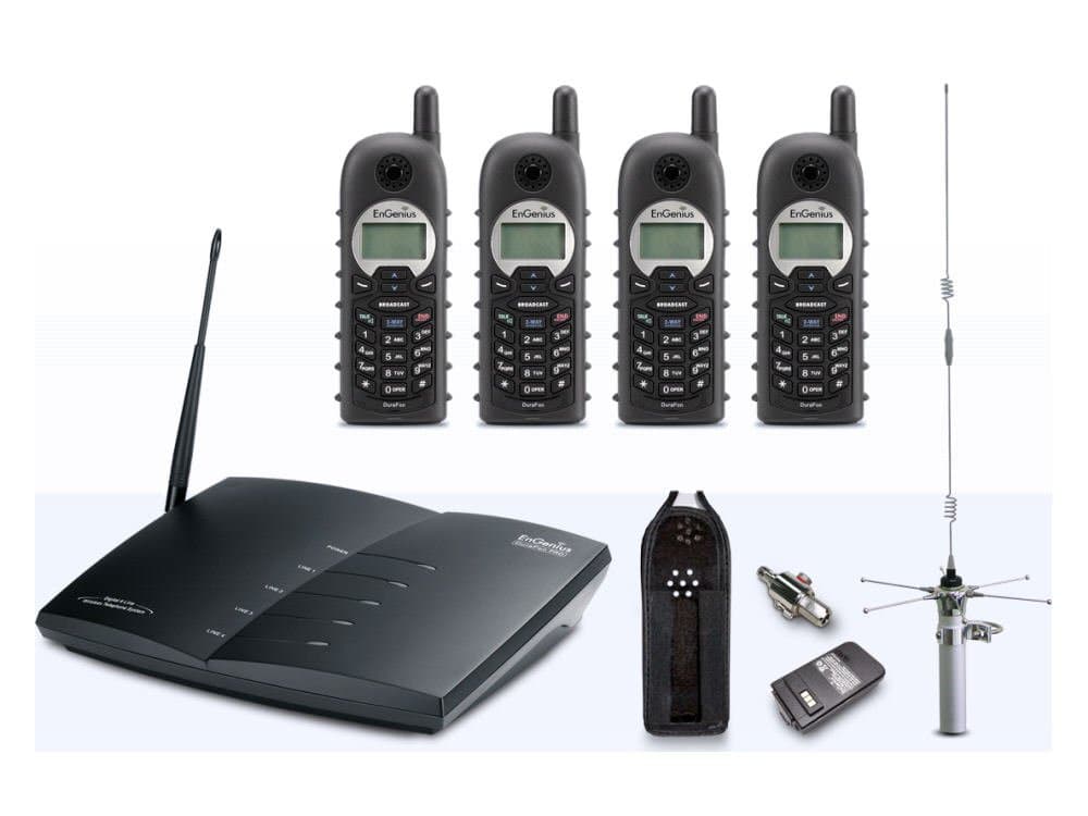 Technologies,INC Engenius Technologies,Inc Durapro-Pib20l-Ind Durafon Pro Base / (4) Handset Bundle W/20M Internal Antenna