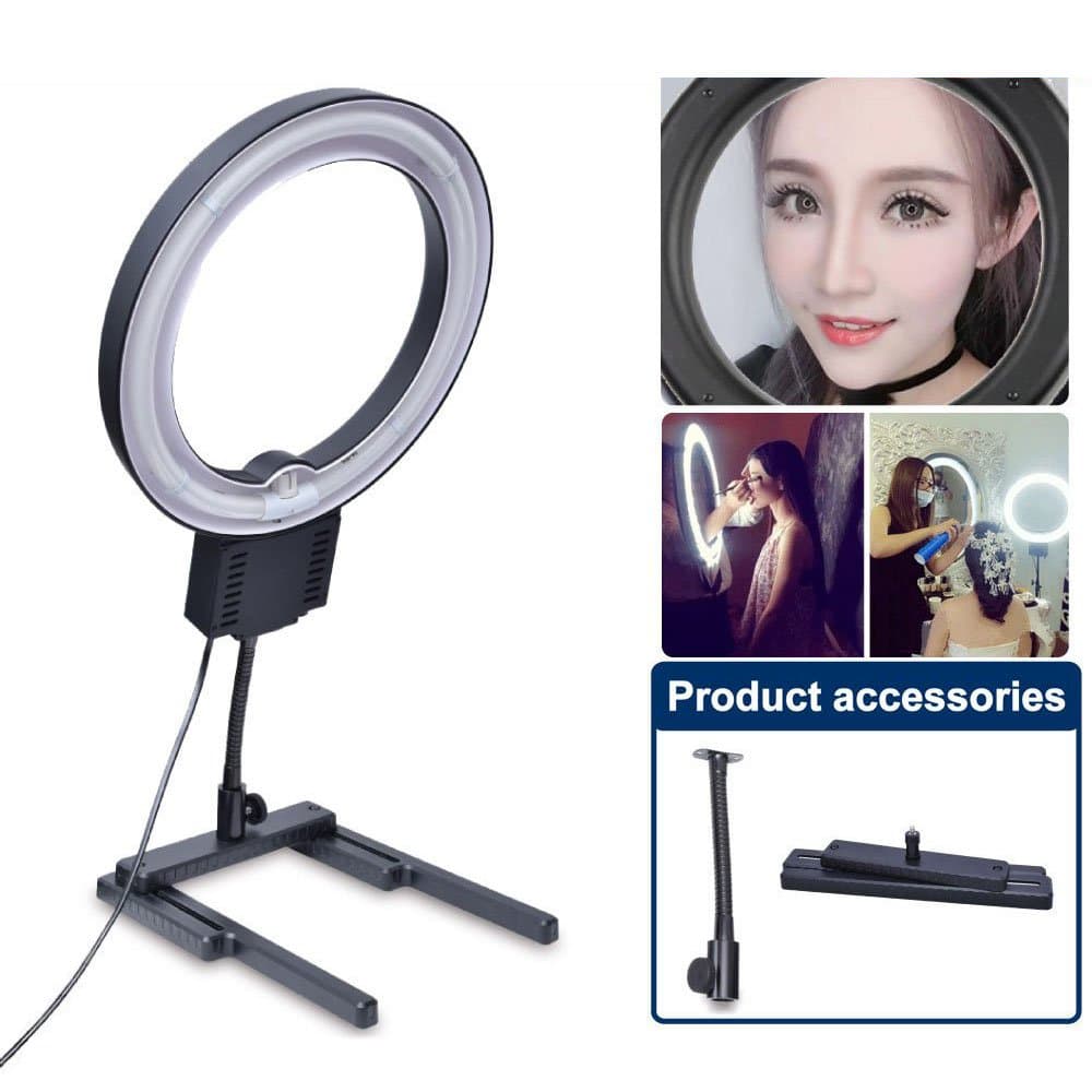 Fotoconic 40W 5400K Daylight Fluorescent Studio Ring Light with Table Top Stand for Beauty Makeup Selfie Video Photo