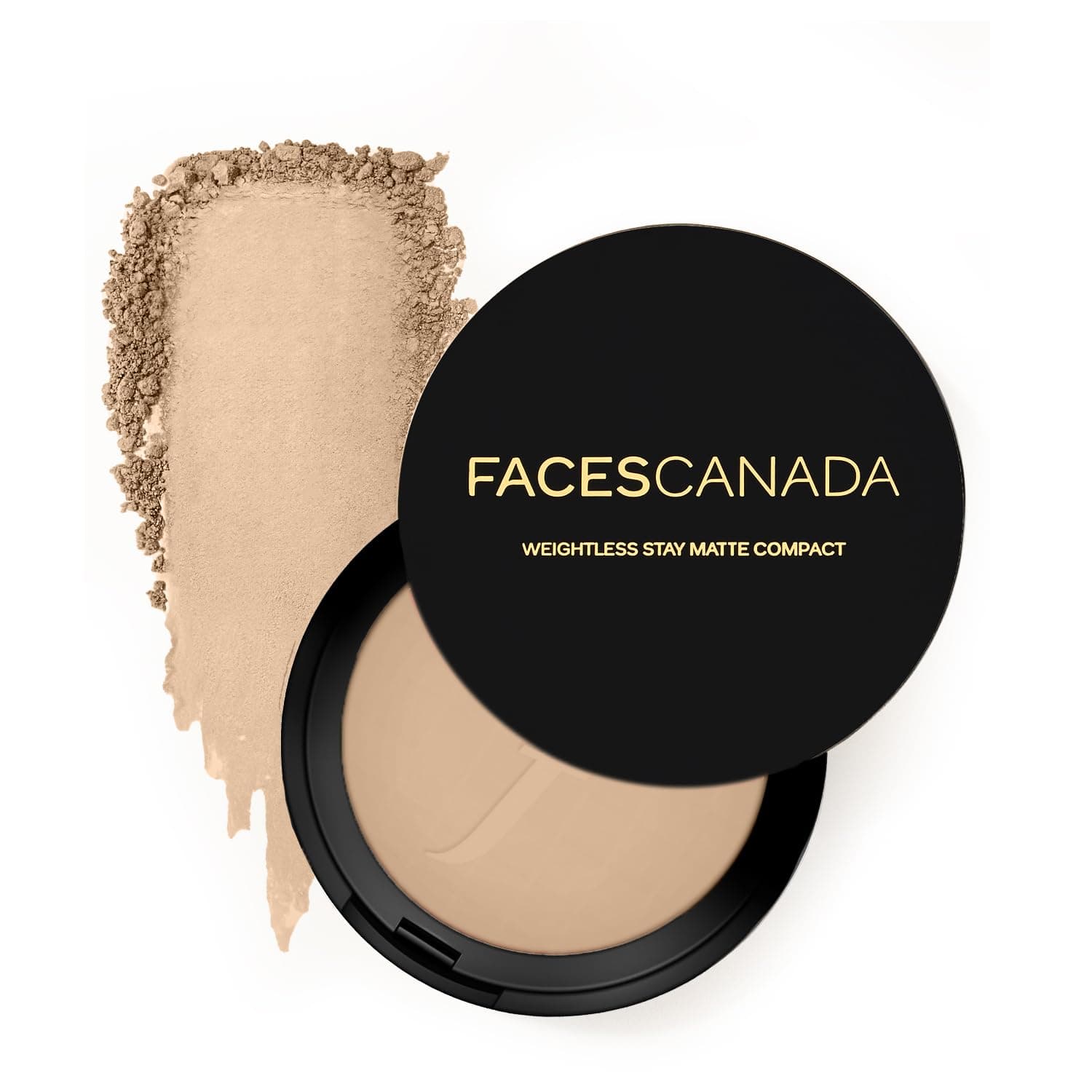 FACESCANADA Weightless Stay Matte Finish Compact Powder - Sand, 9 G|Non Oily Matte Look|Evens Out Complexion|Hides Imperfections|Blends Effortlessly|Pressed Powder For All Skin Types - Sand 04