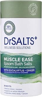 DrSALTS+ Muscle Therapy Epsom Salts - Invigorating Epsom Bath Salts for Muscle Recovery with Eucalyptus, Ginger and Rosemary Essential Oils, 750 g