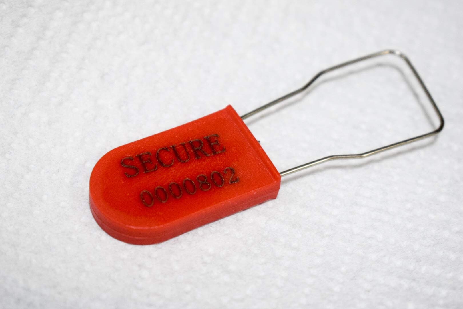 Duebass Red Plastic Padlock Security Seal with Metal Wire(Package of 100)