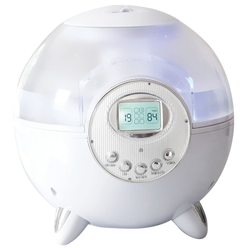PowerPure 2000 Ultrasonic Mist Humidifier - Permanent Ceramic Filter - LCD Display - Remote Control