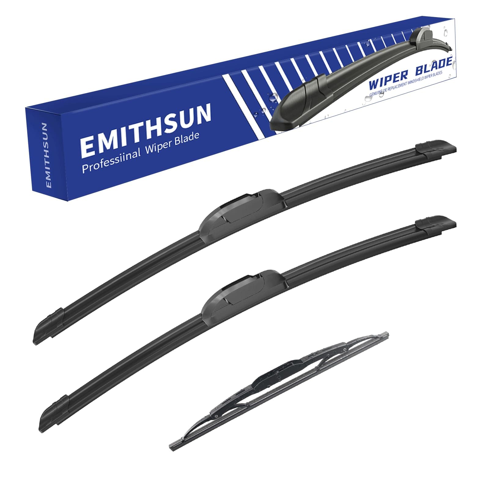 OEM QUALITY 24" + 21"+16" Premium All-Seasons Windshield Wiper Blades(Set of 3)