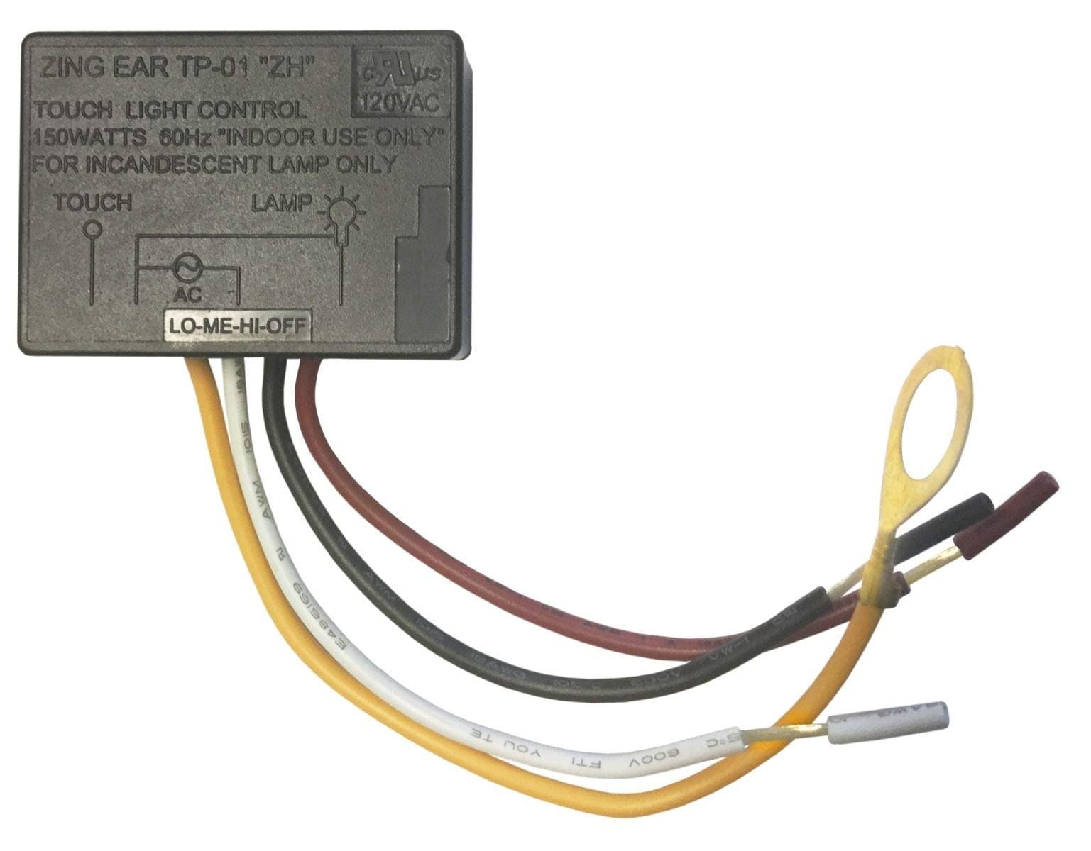 HQRP Touch Light Switch LO-ME-HI-Off Table Lamp Module Sensor 150W 120V, 3 Way Touch Sensor Dimmer, UL Listed