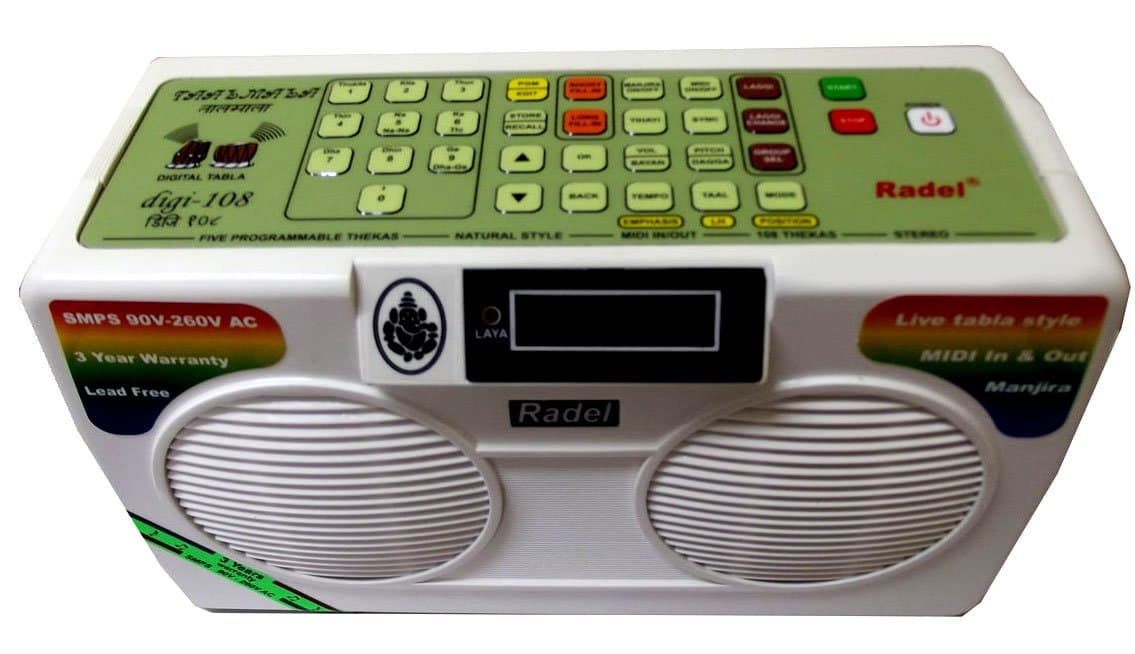 New Radel Taalmala Digi 108 Electronic Tabla Drone; Plastic Casing