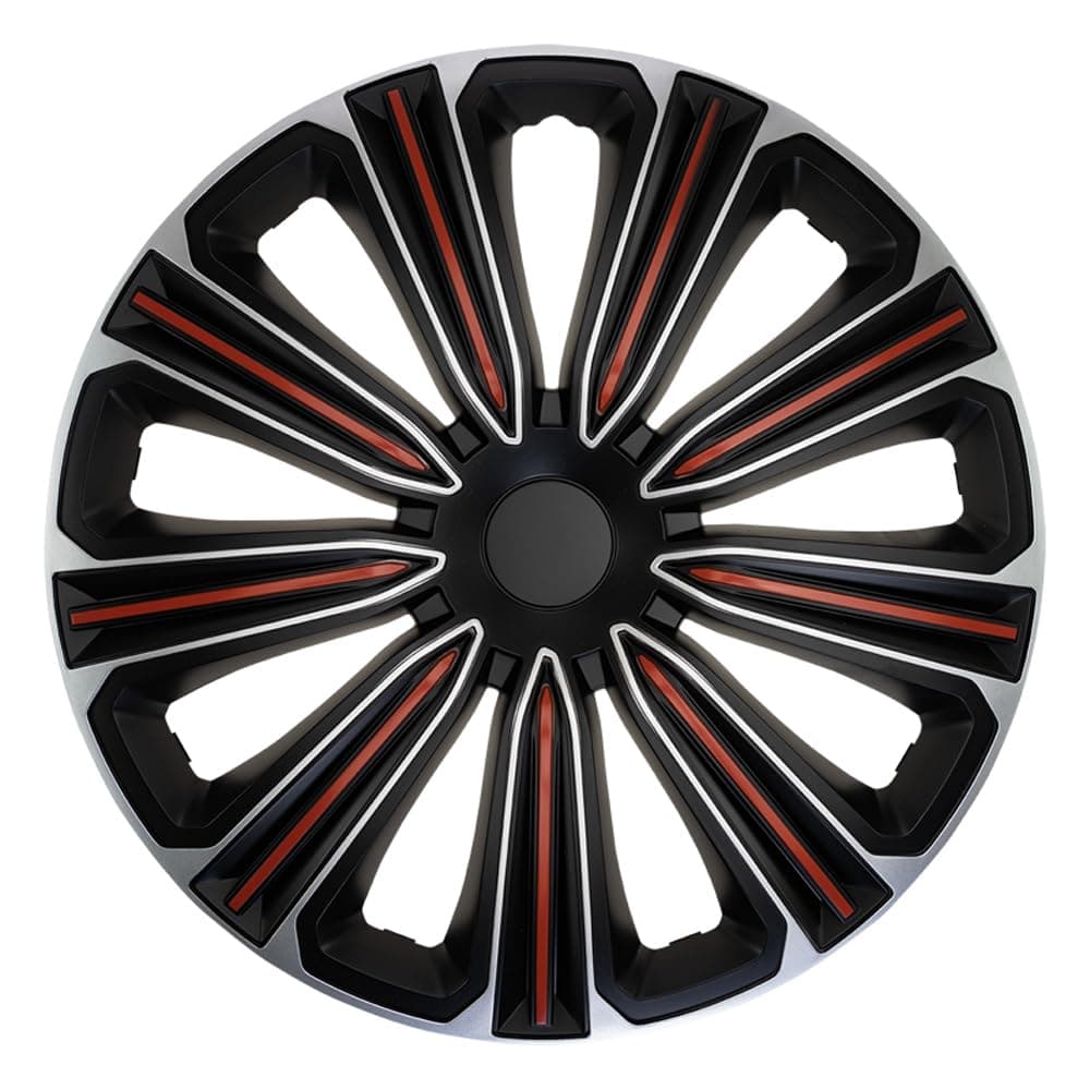 J-TecSet wheel covers Rosso 16-inch silver/black/red