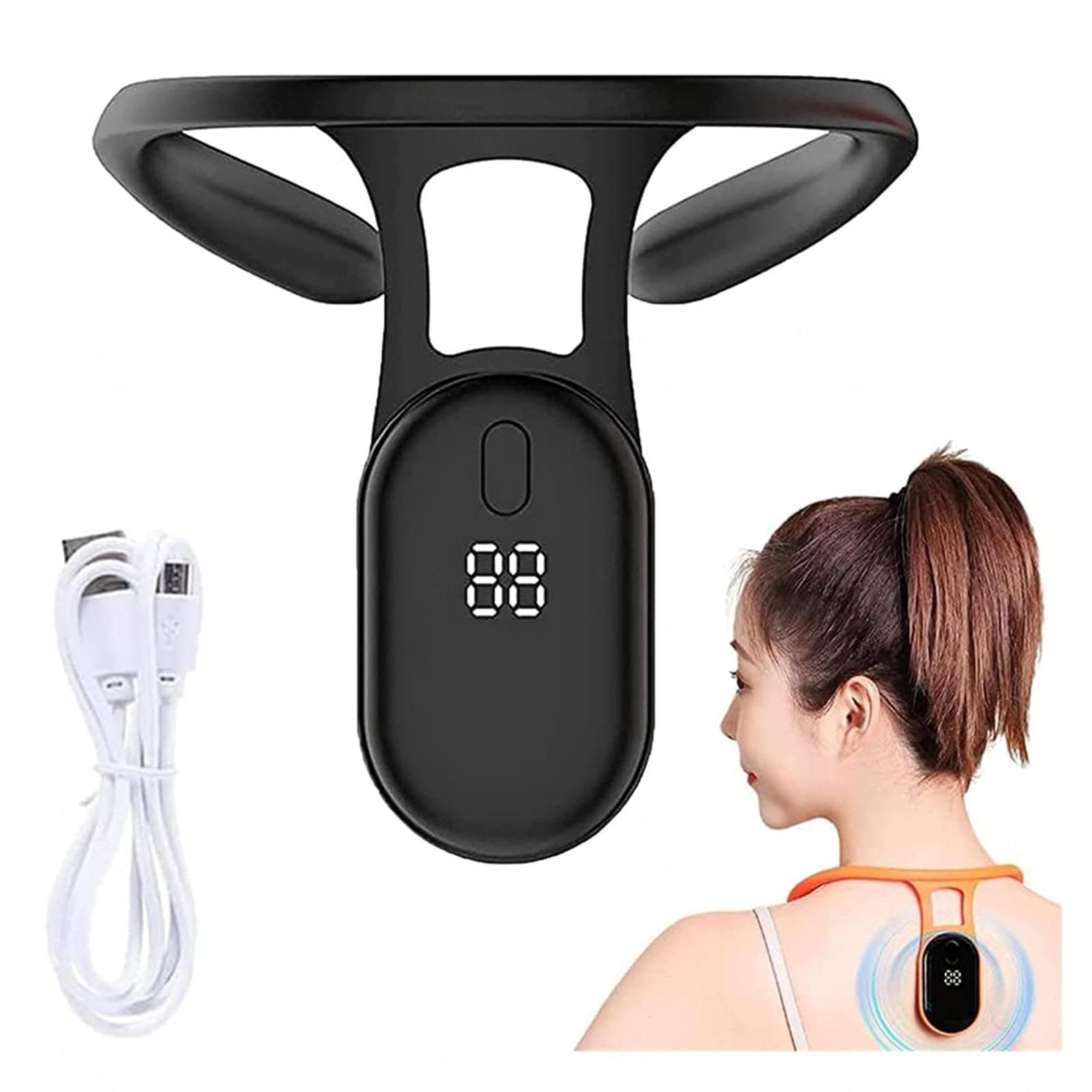 Vibration Posture Corrector, Smart Reminder Corrects Posture Upright Trainer Posture Corrector, Help You Correct Unhealthy Postures,Black