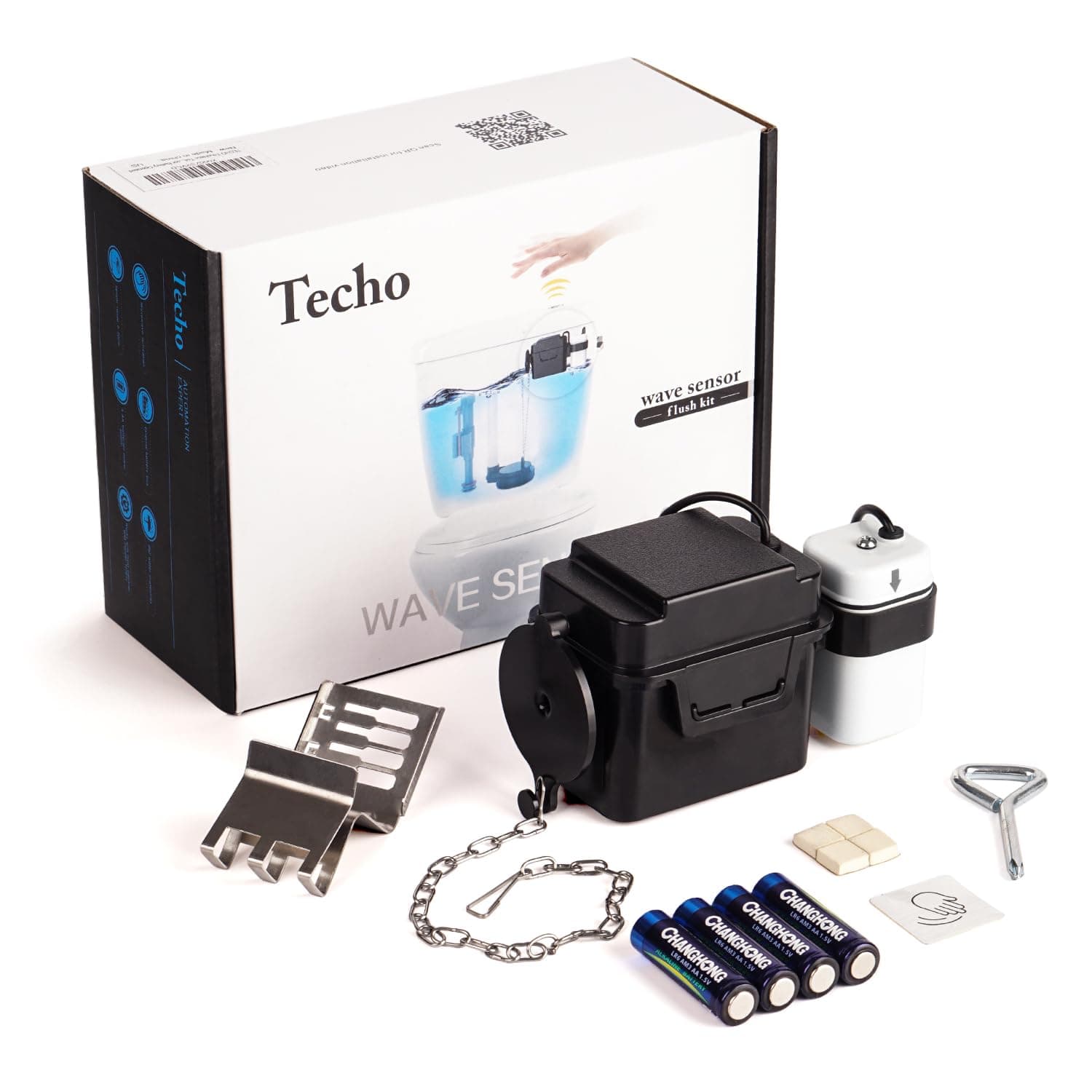 Touchless Toilet Flush Kit, Adjustable Sensor, 1256315 Adapt k1954, Automatic Toilet Flusher - Easy to Install