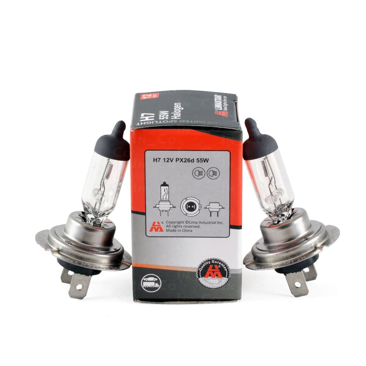 2x H7 55 W 12Volt Clear Halogen Light Bulbs for CITROEN C5 II, C5 (RC _) II Break (Re _), DS3 Xsara (N1), XSARA Break (N2)