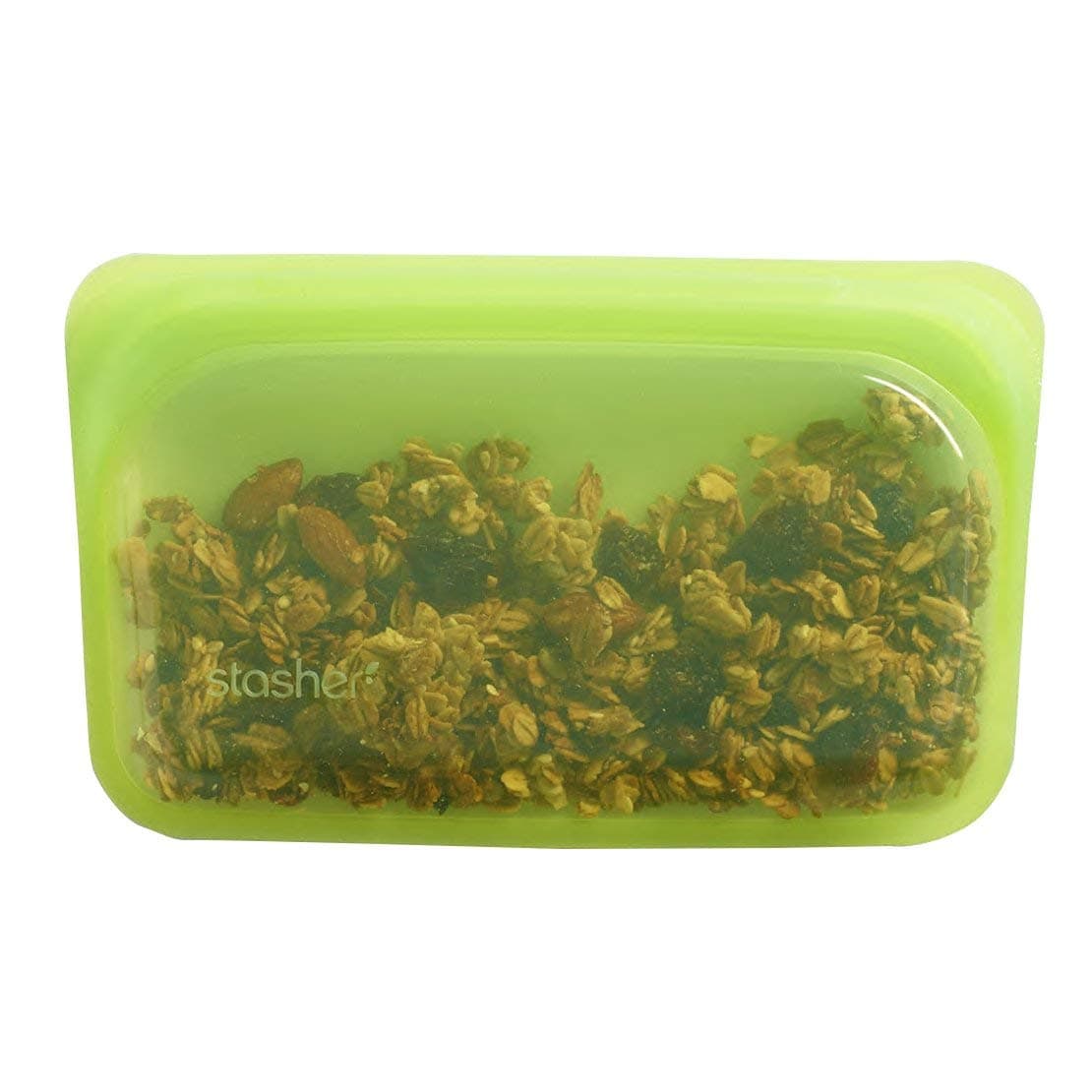 Reusable Silicone Food Bag, Snack Bag, Lime