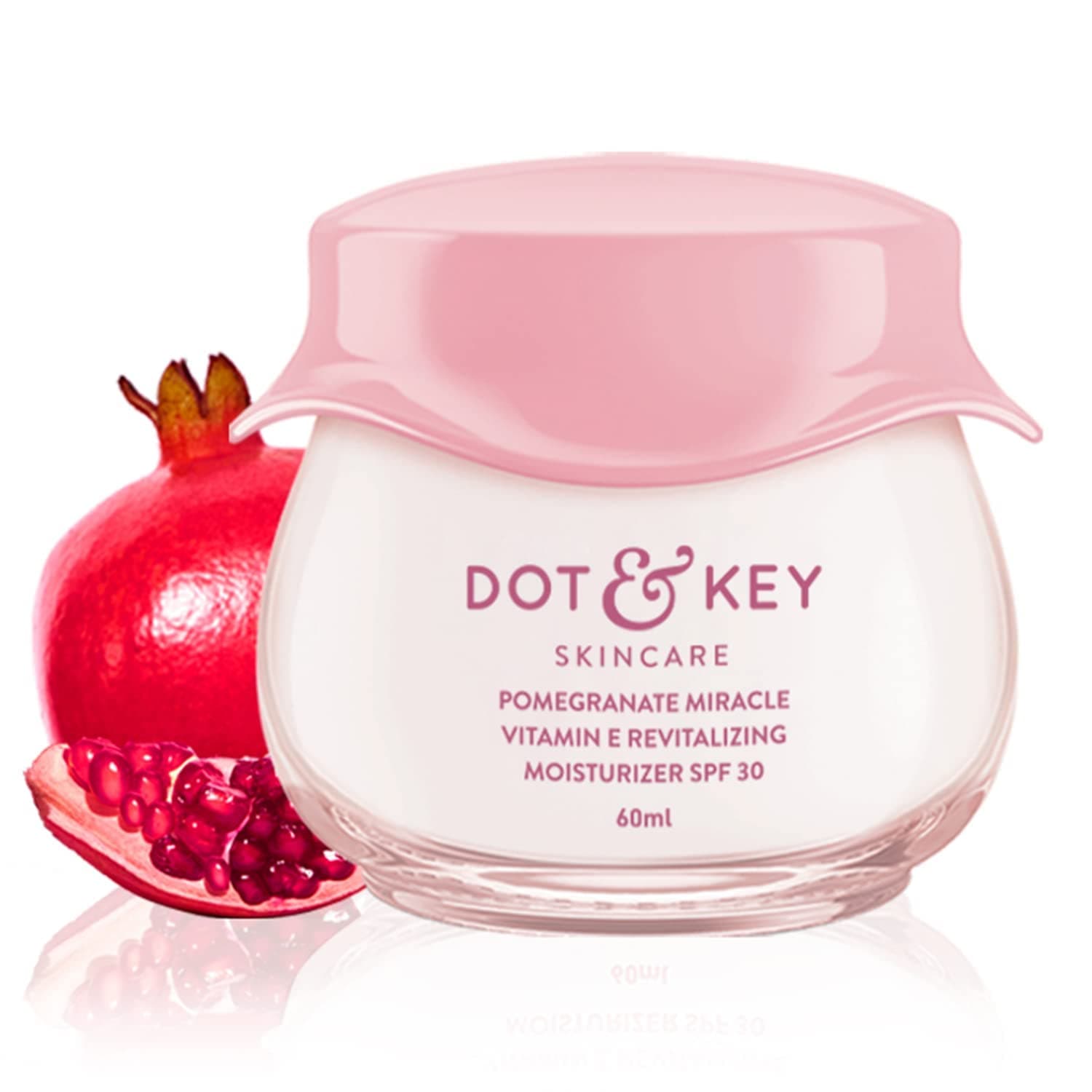 DOT.'&'KEY Pomegranate + Multi-Peptide Anti Aging Cream With Spf 30 For Sun Protection | Reduces Fine Lines & Wrinkles | 48Hr Intense Moisturization | Boosts Collagen | 60 ml, 2.02 fl. oz.