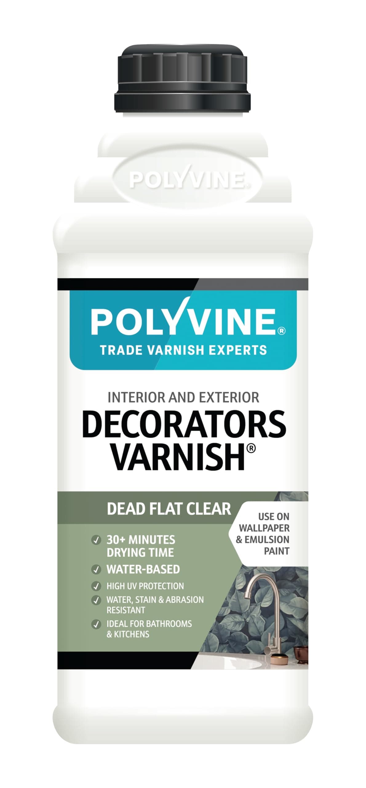 Polyvine - Decorators Varnish - Dead Flat - 1 LITRE