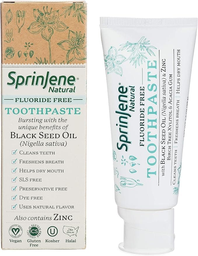SprinJene White Boost Natural ™ Sensitivity Fluoride Free Toothpaste