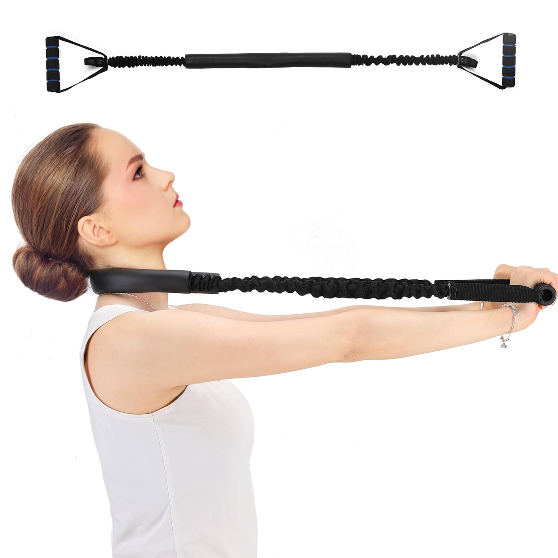 Hshbxd Neck Stretcher Exerciser, Cervical Traction Device, Neck Chiropractor Pull Device, Cervical Neck Traction Devices for Home Use