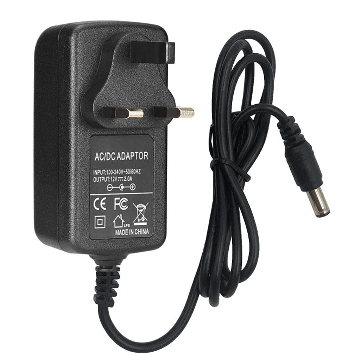 12V 2A DC Power Adapter, Converter Adapter Driver AC 100-240V Supply to DC 12V, AC to DC Converter Adapter Transformer for CCTV Camera, USB 3.0 HUB, LED Lights